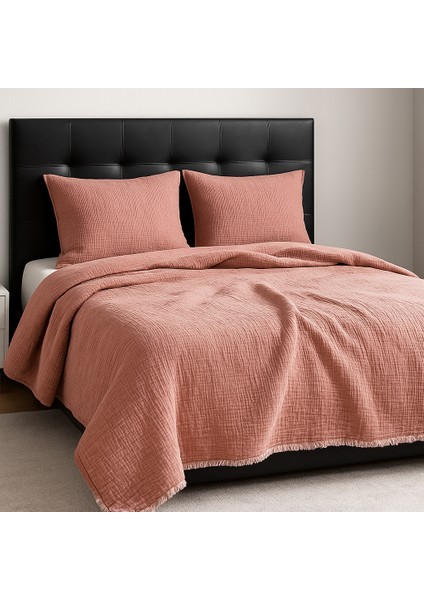 HB&Victory Müslin %100 Pamuk 6 Katlı Yorgan Açık Somon Renk çift Kişilik 240X220 Cm. modelleri