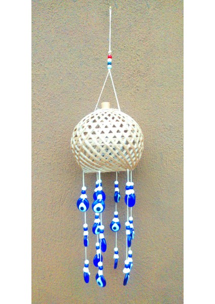 LED Işıklı 19 Adet Nazar Boncuğu 73 cm Rüzgar Çanı Duvar Bahçe Balkon Süsü Ev Dekor Hediyelik Eşya fiyatları