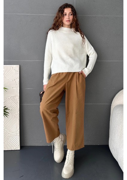 Yarım Balıkçı Fitilli Triko Kazak