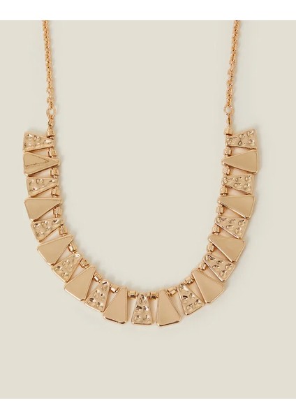 Mix Metal Üçgen Kolye