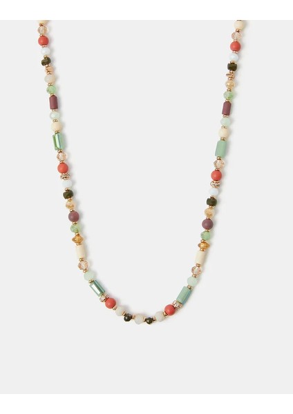 Pastel Boncuklu Kolye