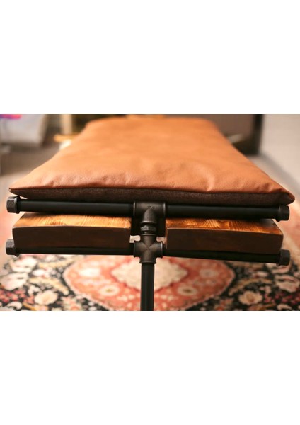 Wooden Bench I Boru Ayaklı Bank fırsatları
