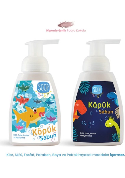 Baby Bebek Sabun Pudra Kokulu 2 x 300 ml | Vegan Hipoalerjenik
