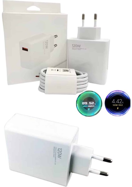 Allzey 120 Watt Turbo Hızlı Şarj Aleti Seti Hızlı Şarj Adaptörü Beyaz fiyatları