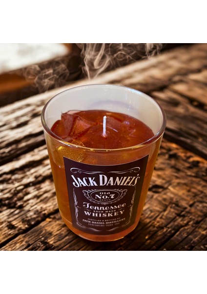 Buzlu Viski Tasarımlı Kokulu Jel Mum Jack D. - Bodrum Mandalinası Kokulu modelleri