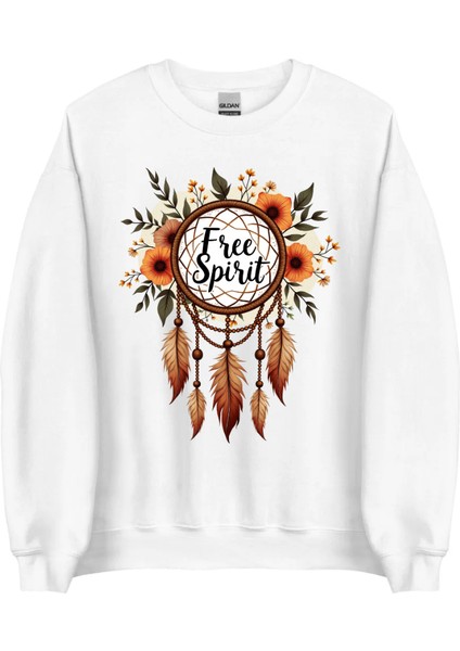 Free Spirit Kadın Oversize Sweatshirt – Bohem Tarz ve Özgür Ruh fiyatları