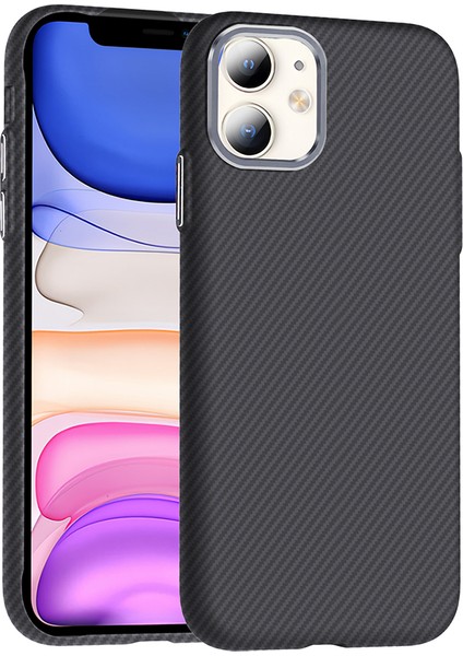 Apple iPhone 11 Kılıf M-Safe Şarj Özellikli Karbon Fiber Görünümlü Gros Kapak fiyatları