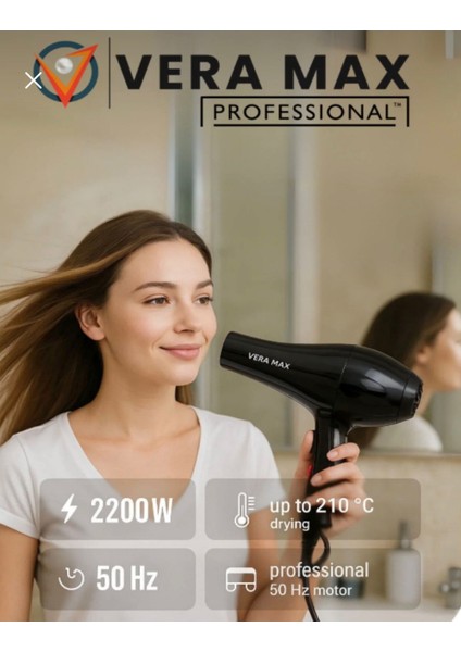 Profesyonel Kuaför Saç Kurutma Düzleştirici Fön Makinesi 2500W & Kuru Kafa Traş Makinesi FD-8212 fırsatları