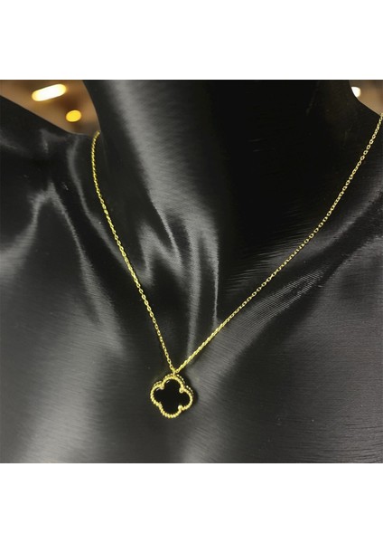 925 Ayar Gümüş Altın Kaplama Şans Yoncası Van Cleef Kolye Kadın fiyatları