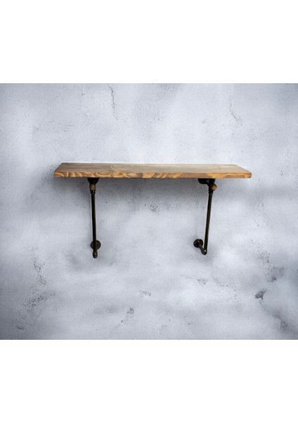 Bold Dina Boru Ayaklı Ahşap Raf