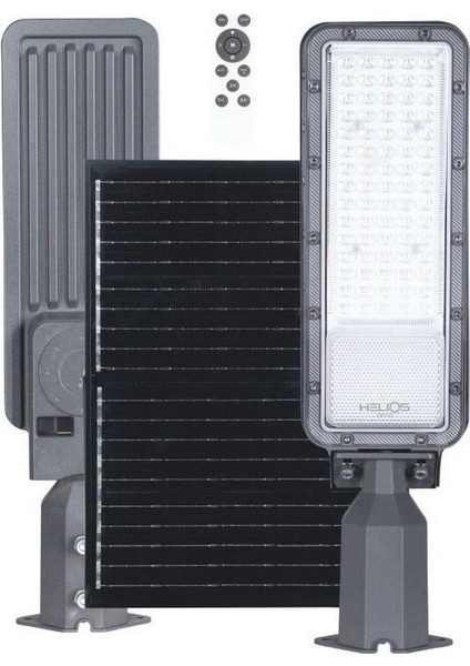 Helıos 200W Beyaz Sensörlü Kumandalı Solar Sokak Armatürü - Beyaz Işık (6500K) HS-3868
