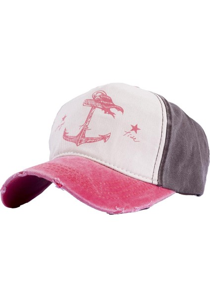 Denizci Çapa Eskitme Balıkçı Denizci Şapka Pembe