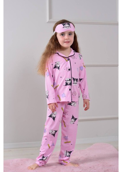 Kuromi Kız Çocuk Pijama Takımı Pembe Yeni Sezon