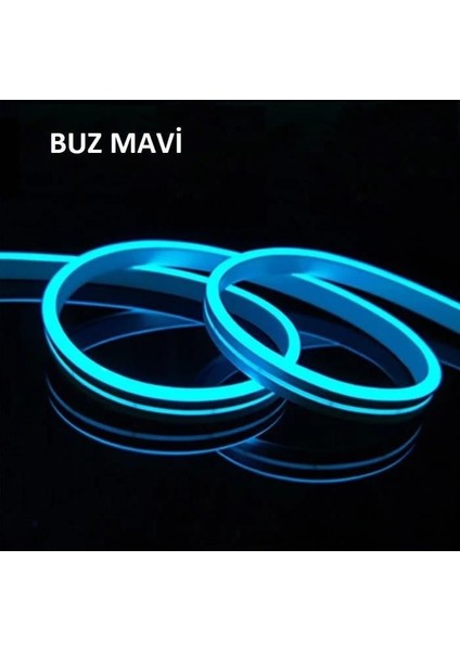 Inoled 12V Neon Buz Mavisi Turkuaz 5mt / Paket 6X12MM İNO-4342-08BM