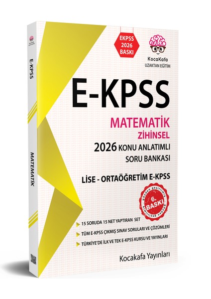 Ekpss Zihinsel Lise Matematik Konu Anlatımlı Çözümlü Soru Bankası -Tek Kitap