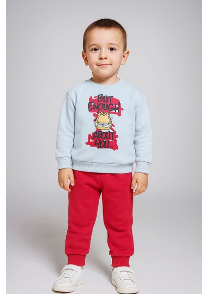 Garfield Baskı Şardonlu Içi Polar 3 Ip Erkek Çocuk Eşofman Takım