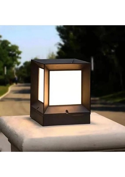 Siyah Kasa Set Üstü Küp Bahçe Armatürü Dış Mekan Aplik