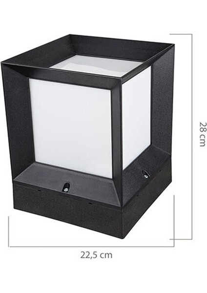 Siyah Kasa Set Üstü Küp Bahçe Armatürü Dış Mekan Aplik fiyatları