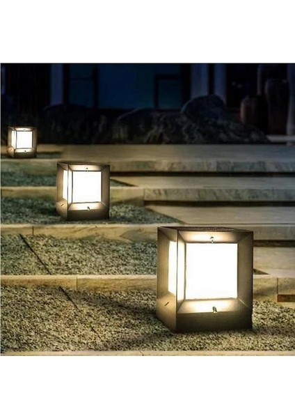 Siyah Kasa Set Üstü Küp Bahçe Armatürü Dış Mekan Aplik modelleri