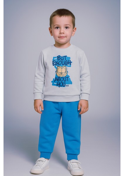 Garfield Baskı Şardonlu Içi Polar 3 Ip Erkek Çocuk Eşofman Takım