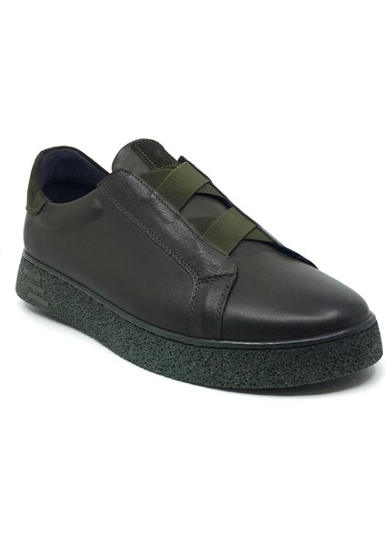 %100 Deri Ortopedik Erkek Kışlık Rahat Günlük Lastikli Sneaker Ayakkabı 40-44