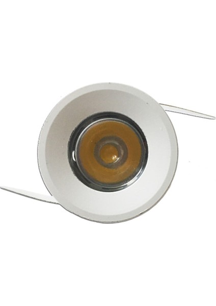 1W Beyaz Işık Beyaz Kasa Yuvarlak LED Yıldız Spot