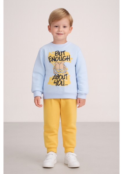 Garfield Baskı Şardonlu Içi Polar 3 Ip Erkek Çocuk Eşofman Takım