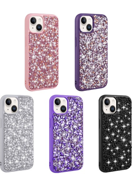 Apple iPhone 13 Kılıf Parlak Taşlı Tasarım Linea Kapak modelleri