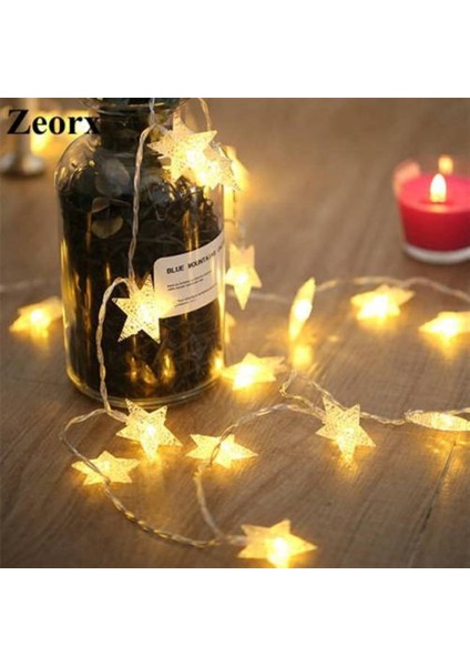 Yılbaşı LED Işık Yıldız Ip LED 5 mt Fişli Beyaz fiyatları