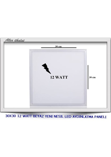 30X30 12W Beyaz LED Panel ALS-3030