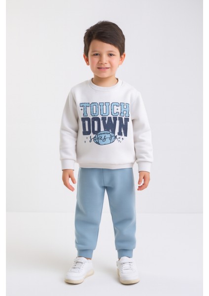 Touch Down Baskı Şardonlu Içi Polar 3 Ip Erkek Çocuk Eşofman Takım