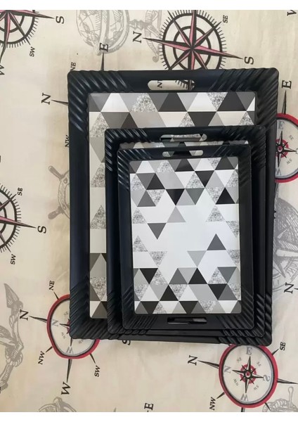 3 Lü Tepsi Seti - Çay Tepsileri - Sunum Tepsileri - Ikram Tepsileri modelleri