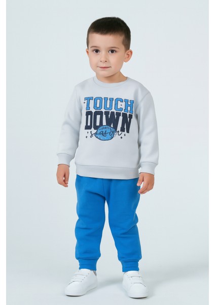 Touch Down Baskı Şardonlu Içi Polar 3 Ip Erkek Çocuk Eşofman Takım