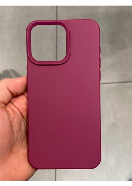 Iphone 15 Pro Max Uyumlu Içi Kadife Koruyucu Lansman Silikon Kılıf
