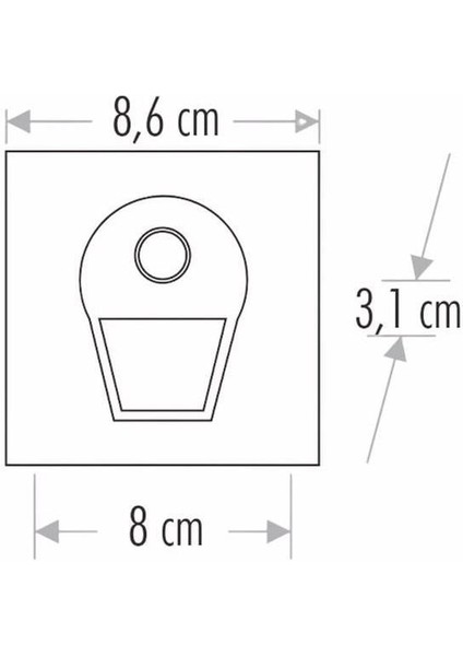 CT-5170 Bg 1W Sensörlü Koridor LED Spot Günışığı fırsatları