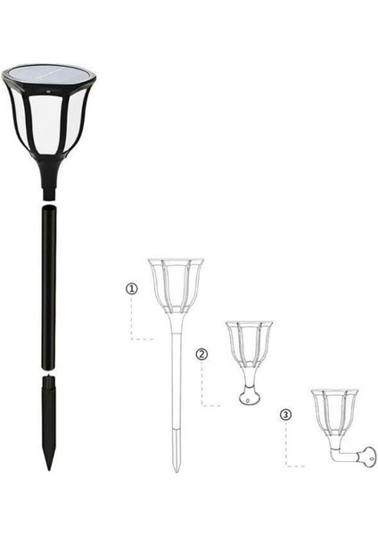 15W Ariel Solar Bahçe Armatürü Beyaz Işık YL74-1011-S