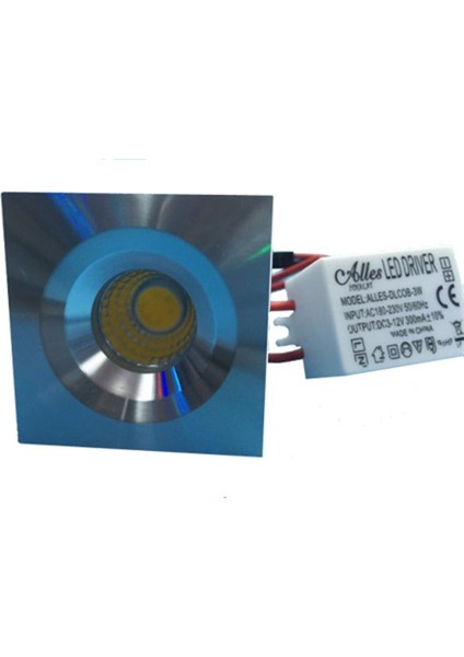 3W Beyaz Işık Krom Kasa LED Yıldız Spot