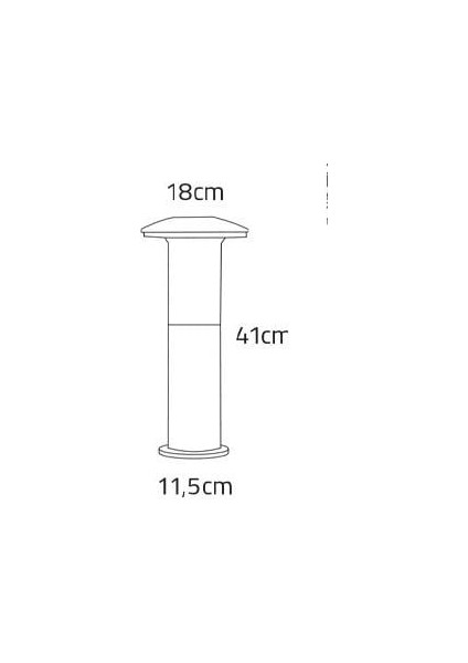 ECN-5030-S Uzun Mantar Bahçe Armatürü – 41 Cm, Siyah Gövde, E27 Duylu Dış Mekan Aydınlatma fiyatları