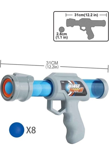 10033 Sun-Aoj-Silah Sünger Top Atan Blast Popper 8toplu 2r indirimleri