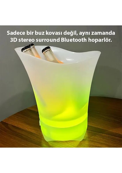 Ezere Hoparlör Buz Kovası 5l Bluetooth Hoparlör ile Renkli Buz Kovası LED-(5775) - EMY7015-5885 modelleri