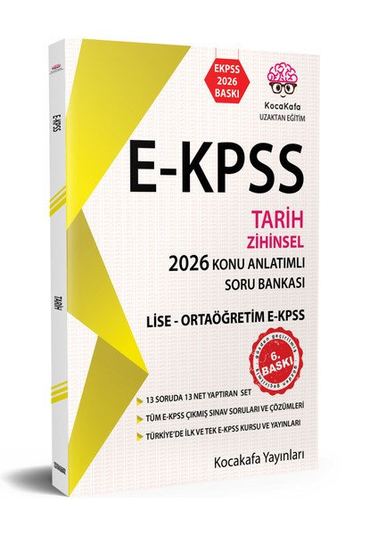 Ekpss Zihinsel Lise Tarih Konu Anlatımlı Soru Bankası Kitabı-Tek Kitap