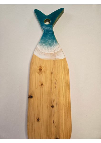 Sedir Ağacı Epoksi Sunumluk 46X13X2 cm – Deniz Temalı fiyatları