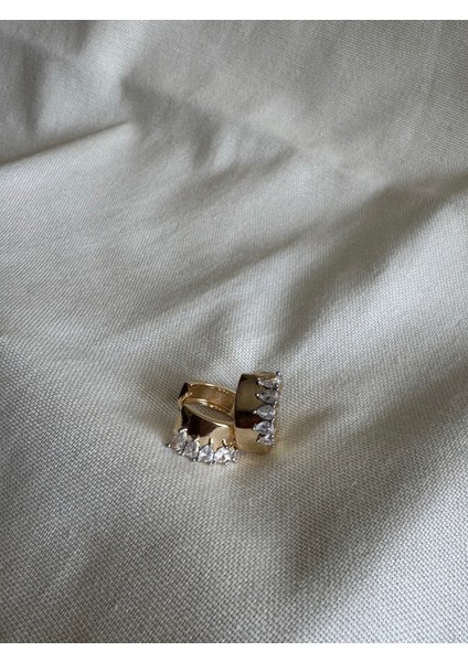 Damla Taşlı Kalın Halka Küpe fiyatları