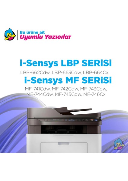Canon CRG-055H Muadil Toner Mavi - Çipli / LBP-662CDW / LBP-664CX / MF-741CDW / MF-742CDW / MF-743CDW / MF-744CD / MF-745CDW / MF-746CX fiyatları