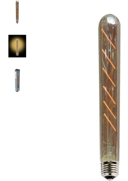 CT-4302 6W Dekoratif Amber Rustik LED Ampul – E27 Duy, 220V, Filament Tasarım