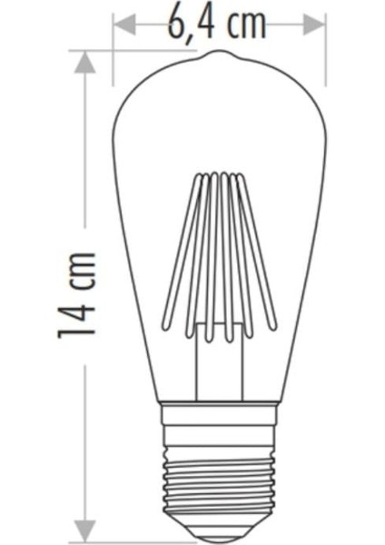 CT-4290 8W Amber Rustik LED Ampul – ST64 Model, E27 Duy, 220V, Dekoratif Filament fiyatları