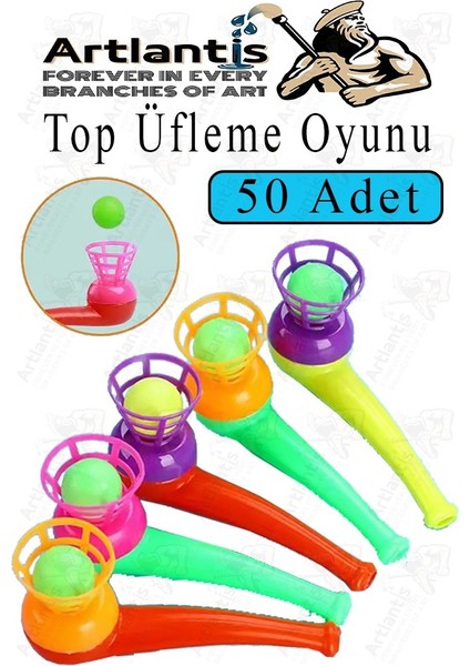 Top Üfleme Oyunu 50 Adet Saksafon Üfleme Nefes Oyuncağı Üfleme Düdüğü Oyuncak Karne Sınıf Çocuk Hediye