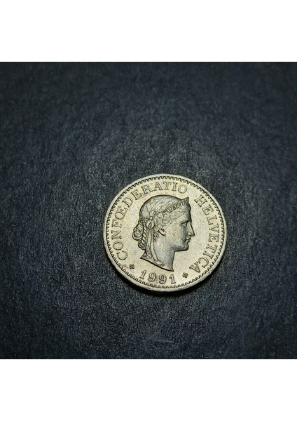 Escoines 3996368DDAE865B5C0 1991 Isviçre 10 Rappen Bakır-Nikel Alaşımı Çil Para fırsatları