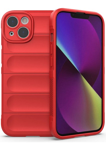 Apple iPhone 14 Kılıf Esnek Tpu Oyuklu Arka Yüzey Tasarımlı Etnik Silikon Kapak