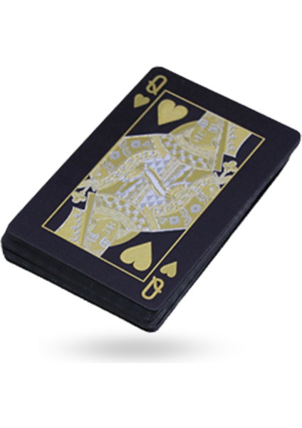 Büro Ev Ofis Yetişkin Oyunu Için Golden Korku Motifli Siyah Iskambil Kartı Seti fiyatları